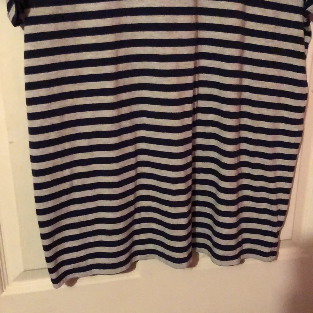 Goodfellow & Co. Gray & Blue Striped T-Shirt Mens Large L Standard Fit - Picture 4 of 12